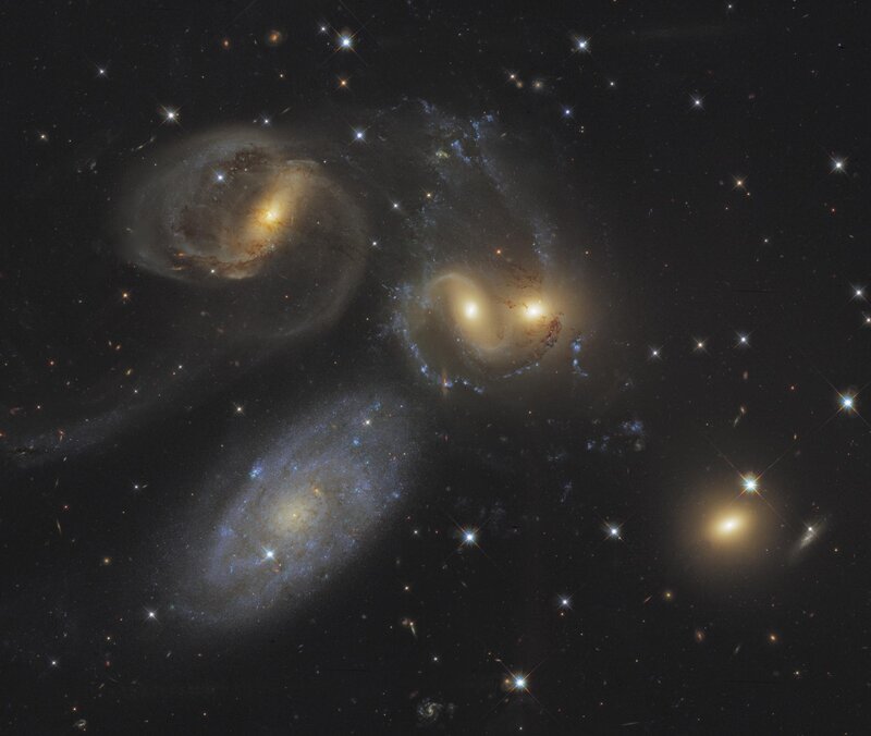 Galaxy Group in Space — Black