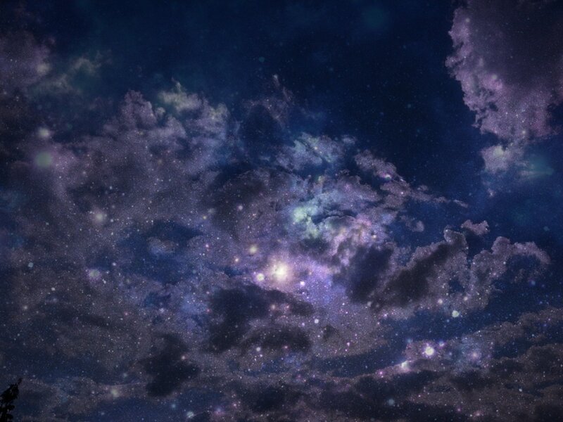 Galaxy in Cloudy Sky