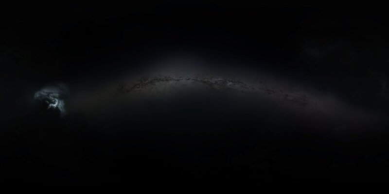 Galaxy in Dark Space — Black