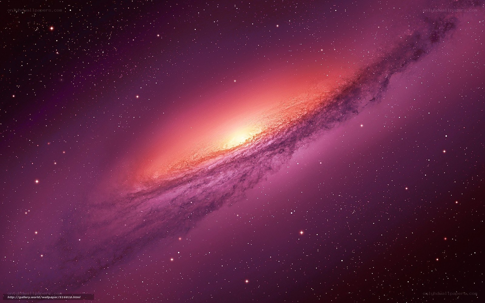 Galaxy in purple and red