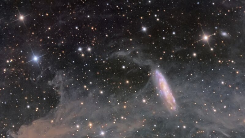 Galaxy in Space — Black, Cosmic, Night, Photograph