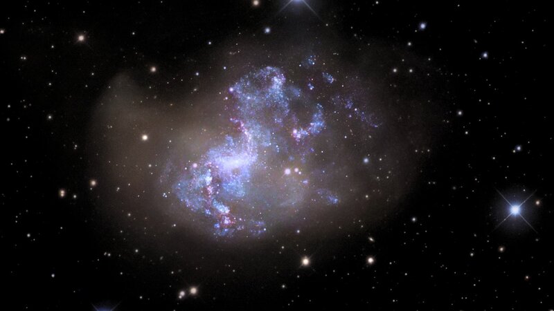 Galaxy in Space — Blue, Cosmic, Night