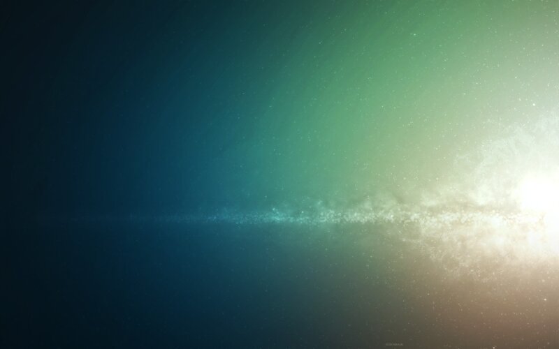 Galaxy in Space — Green, Serene