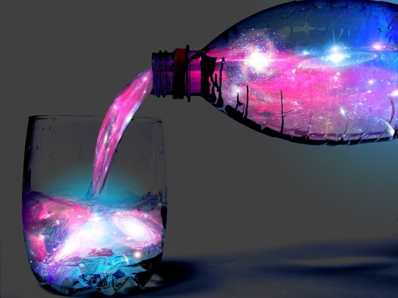 Galaxy Liquid Pouring — Purple