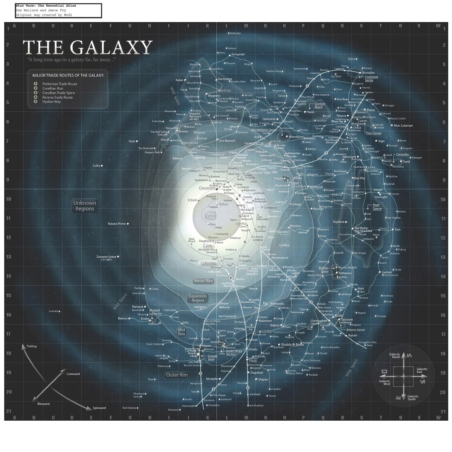 Galaxy map from Star Wars