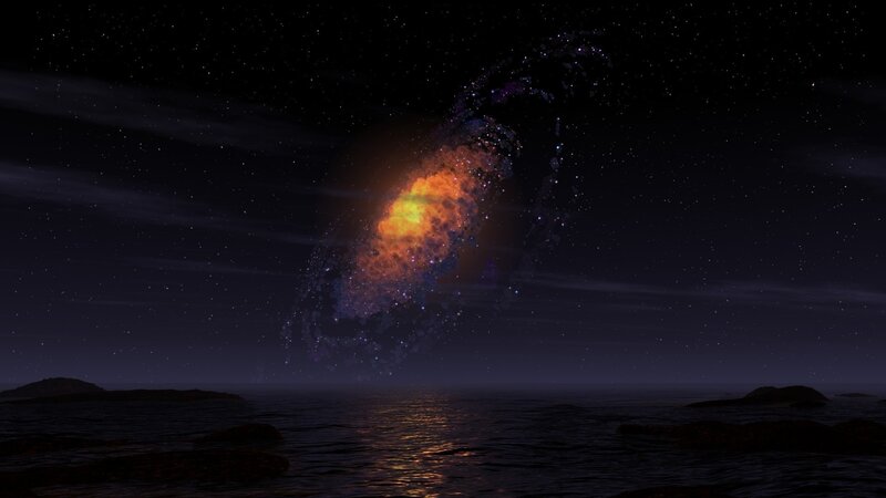 Galaxy over the ocean