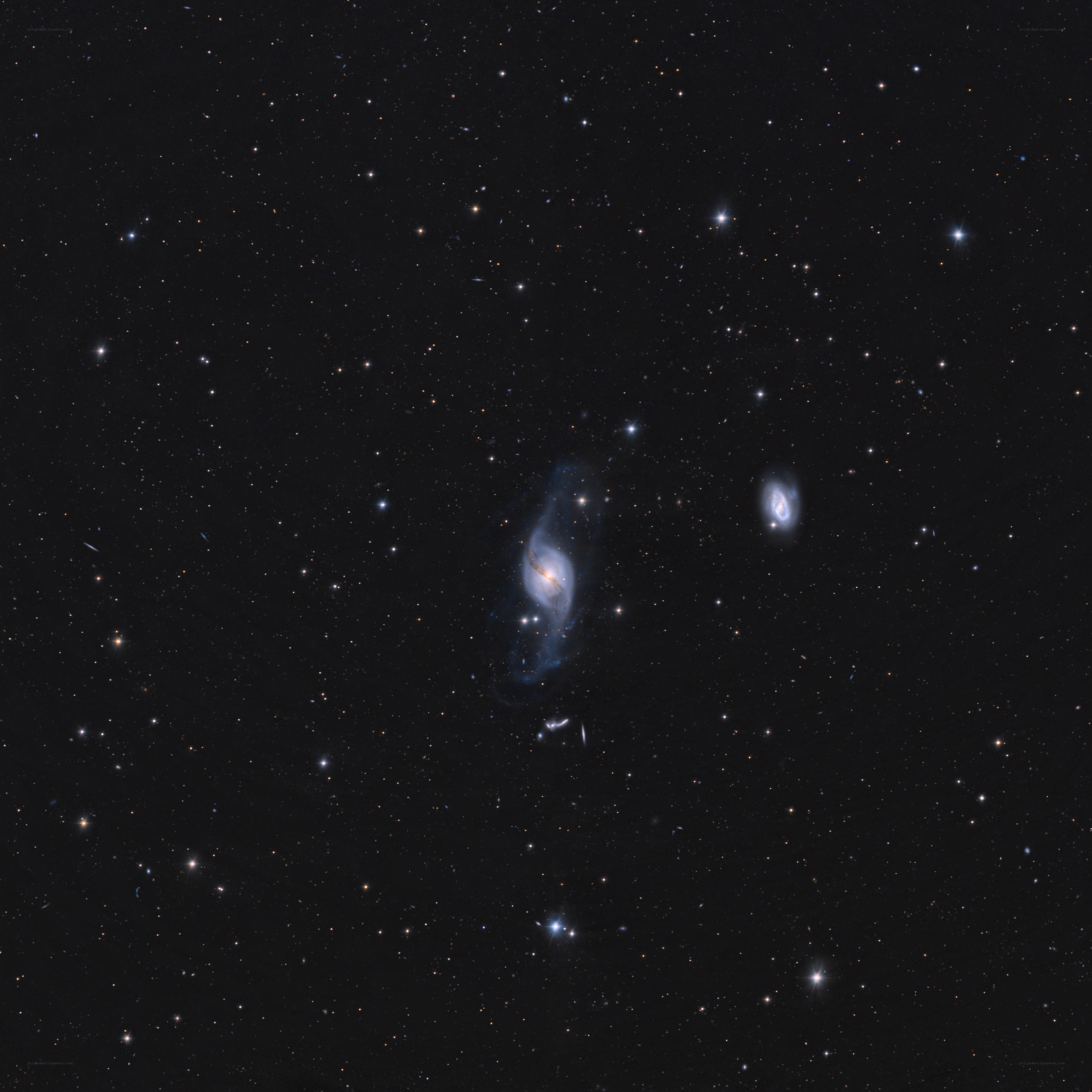 Galaxy pair in deep space
