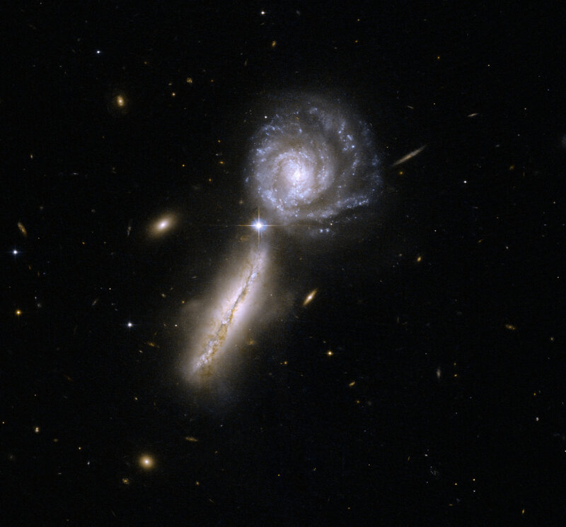 Galaxy pair in deep space