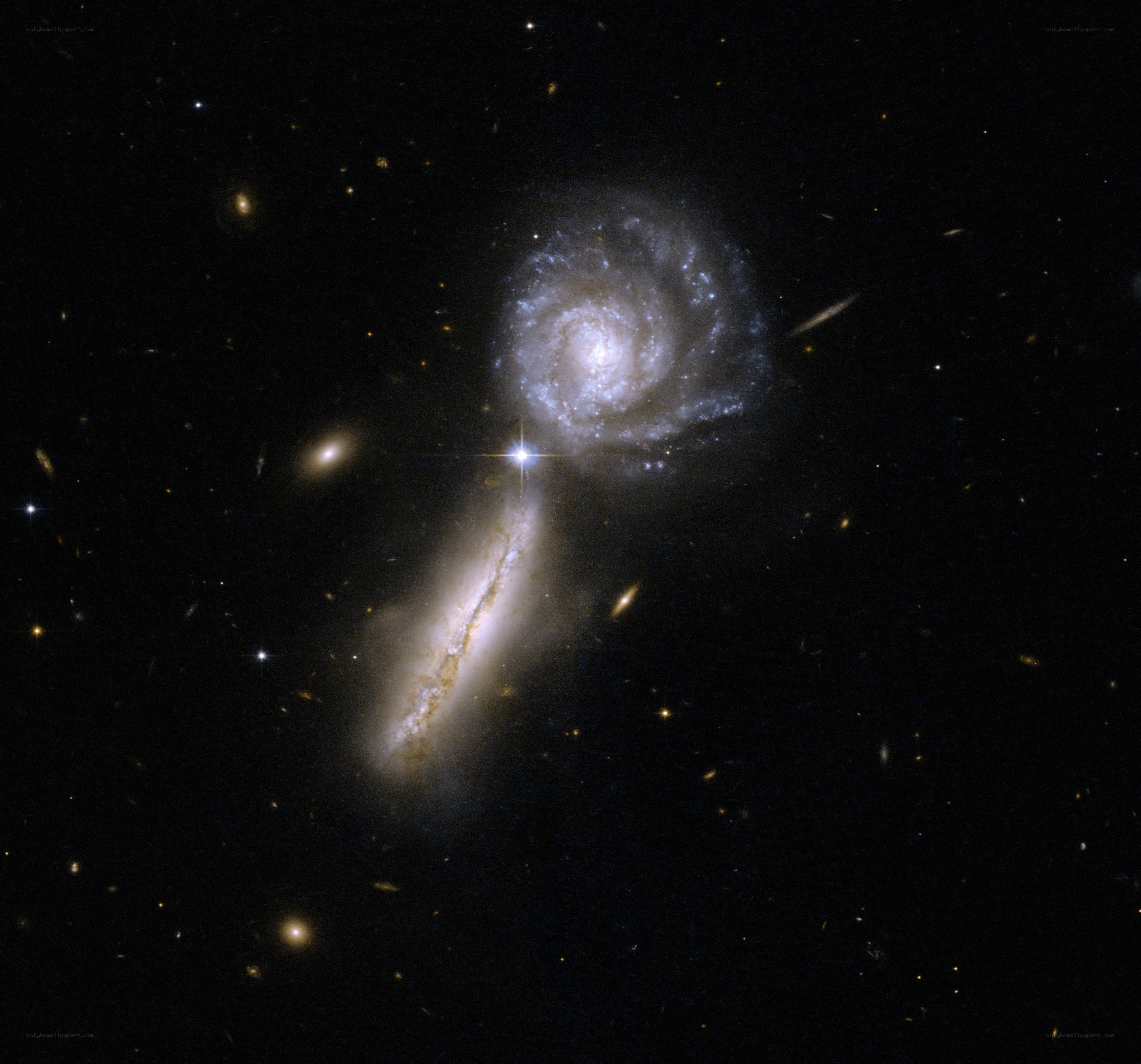 Galaxy pair in deep space