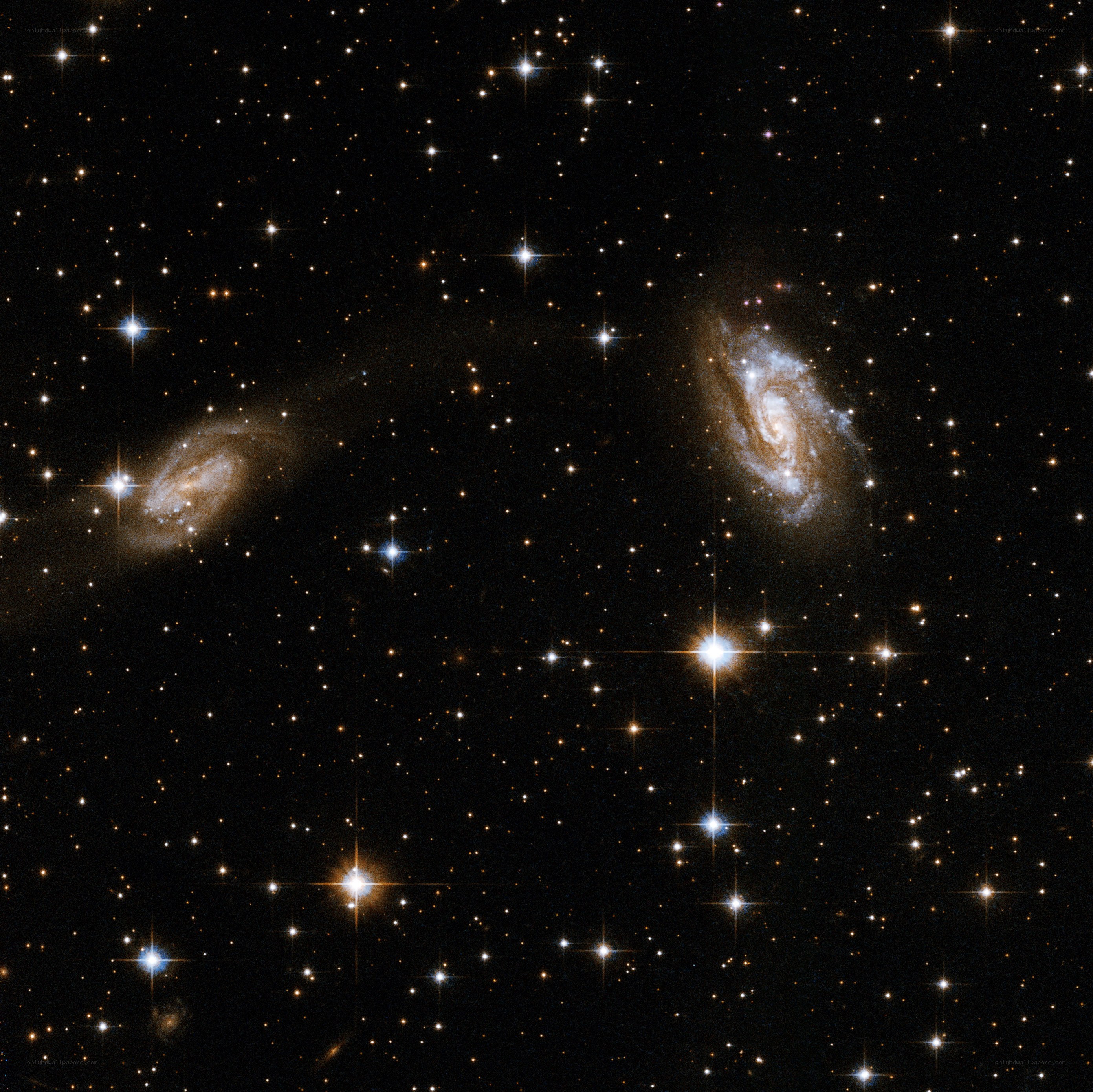 Galaxy pair in deep space
