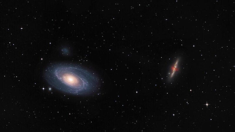 Galaxy pair in deep space