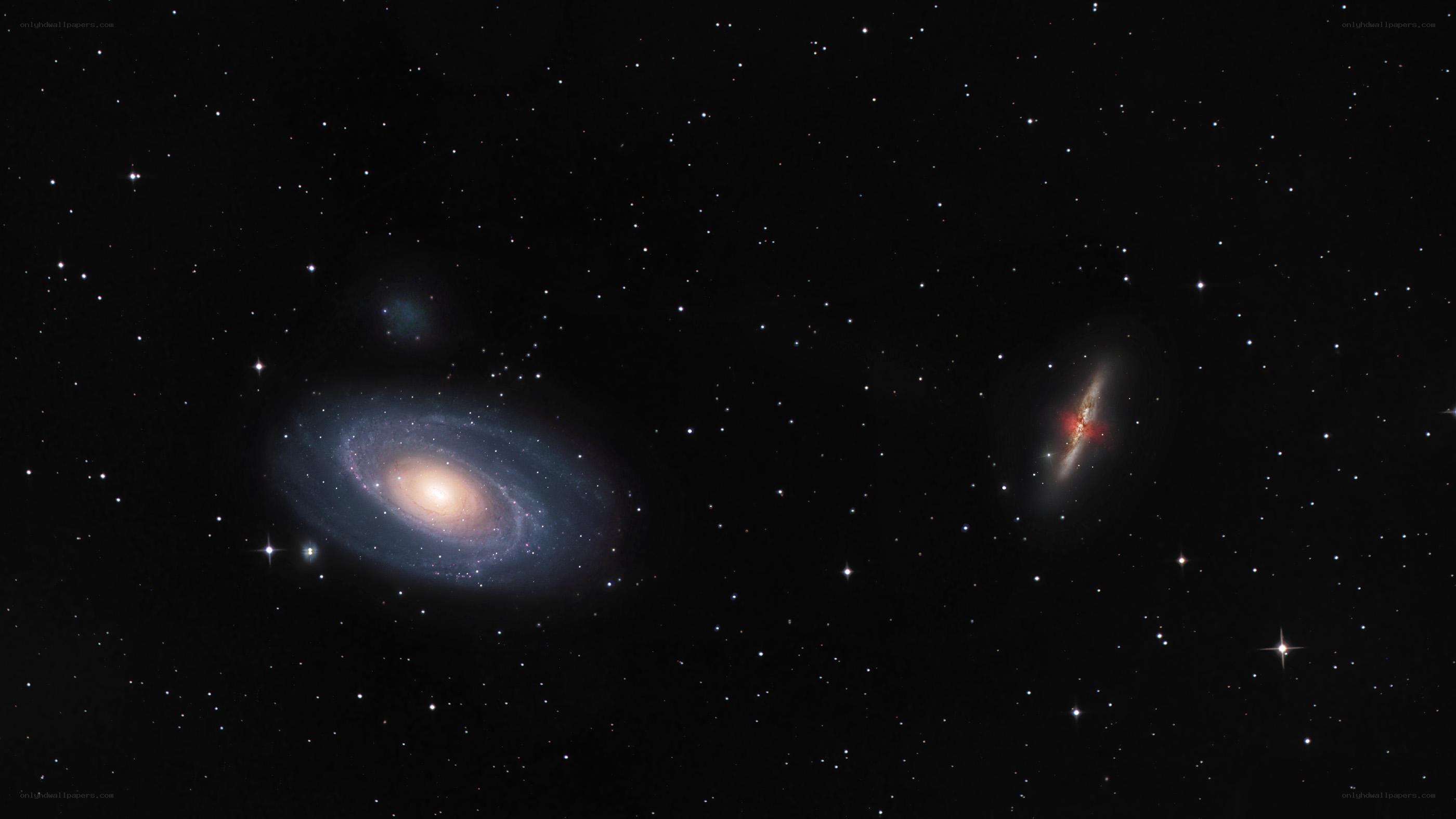 Galaxy pair in deep space