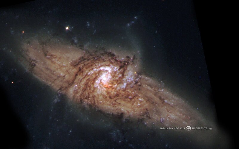 Galaxy Pair NGC 3324 — Brown