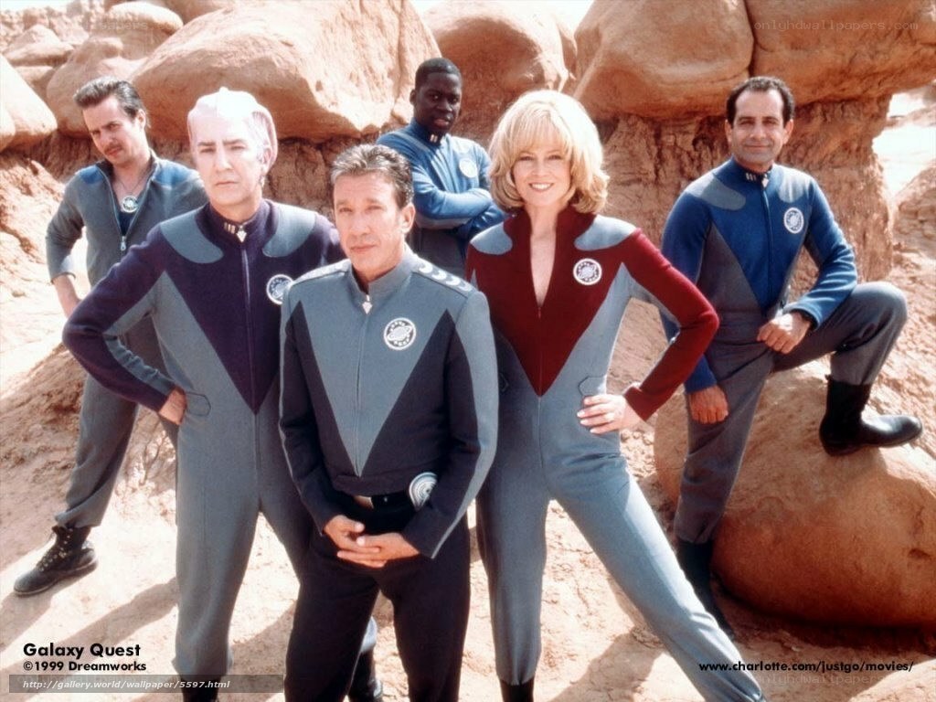 Galaxy Quest cast on alien planet