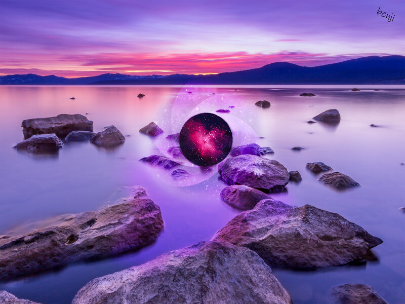 Galaxy Sphere in Lake