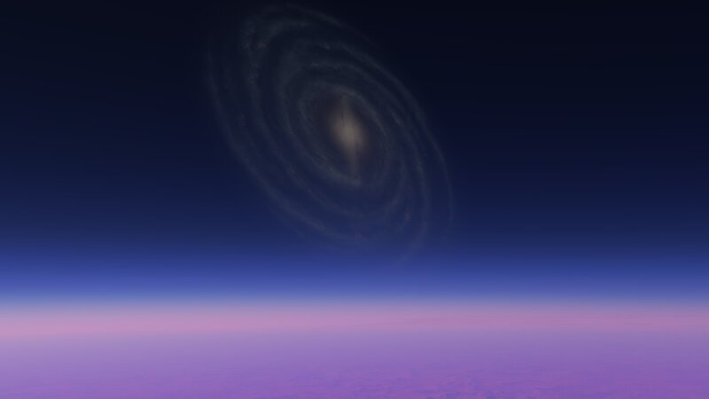 Galaxy view from space