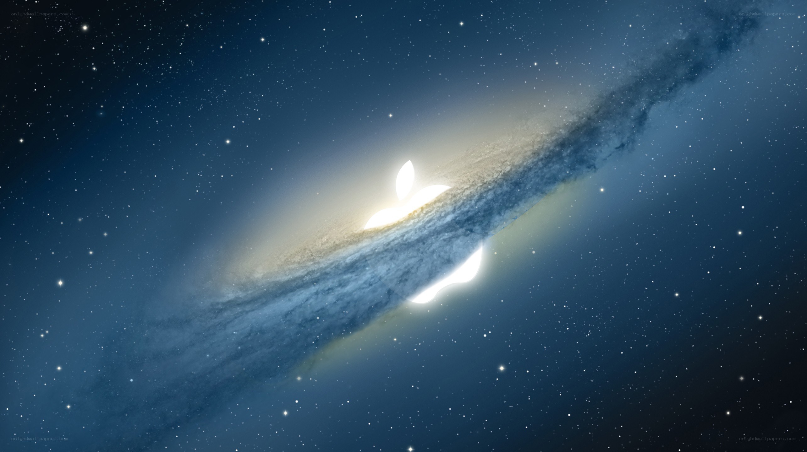 galaxy with apple logo