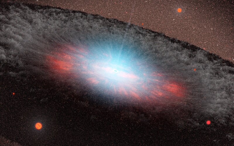 Galaxy with central blue core
