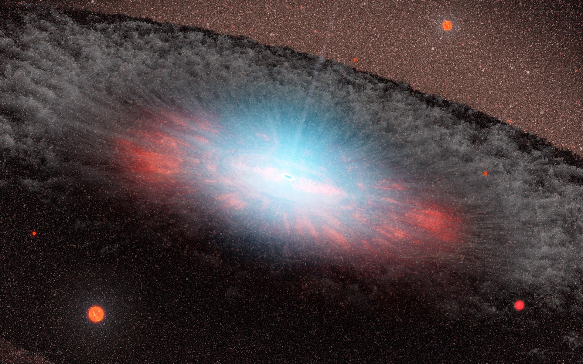 Galaxy with central blue core