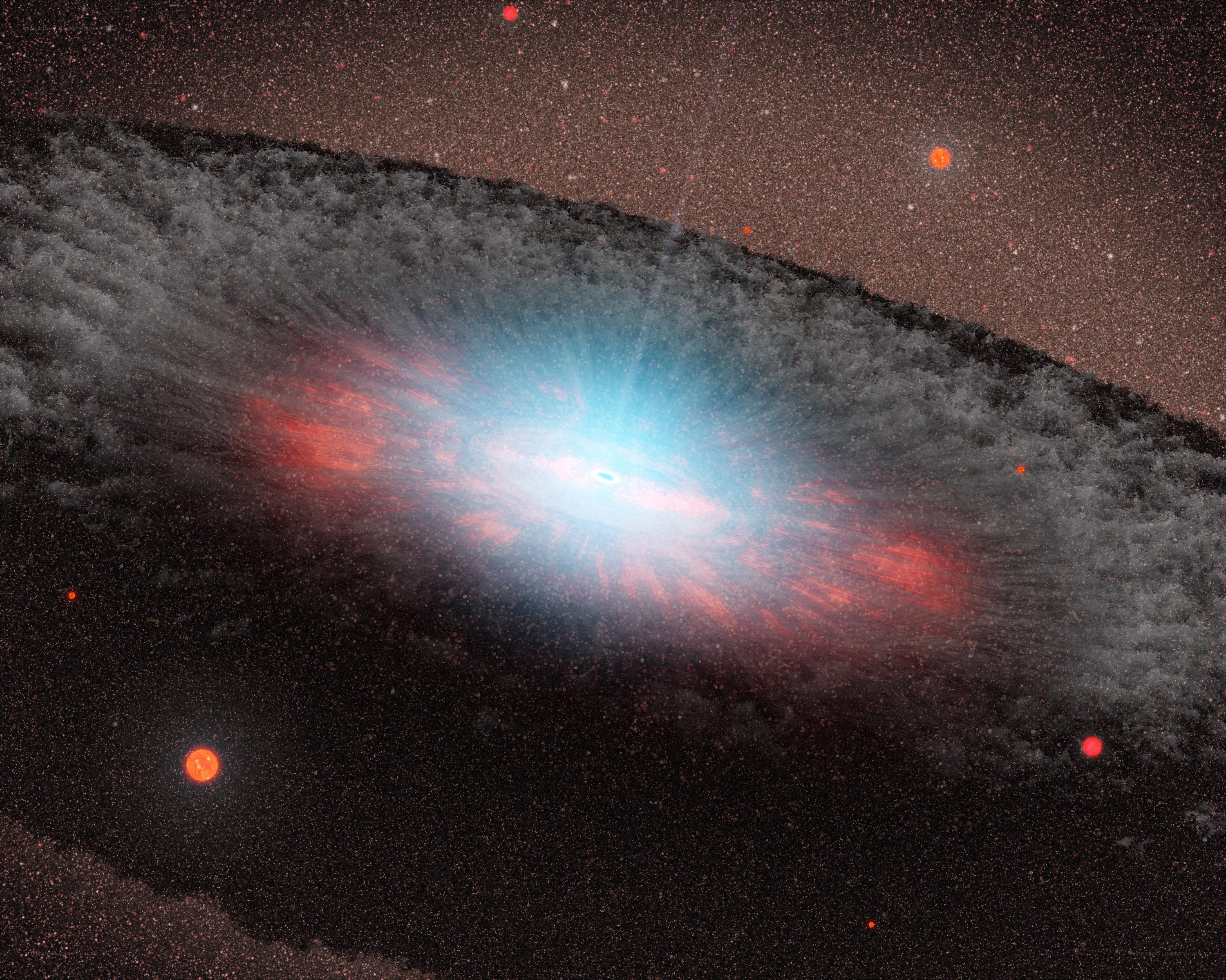 Galaxy with central blue core