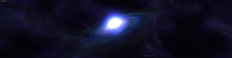 Galaxy with Central Star — Blue