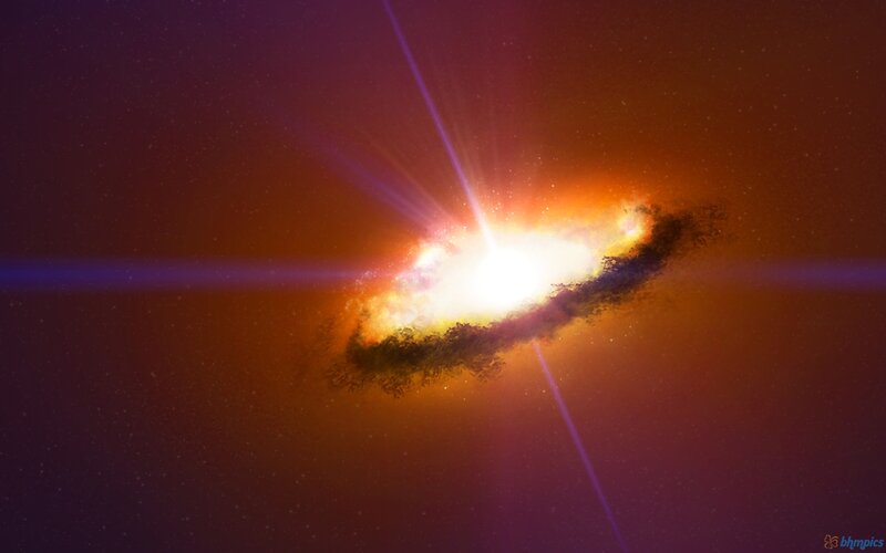 Galaxy with Central Star — Purple