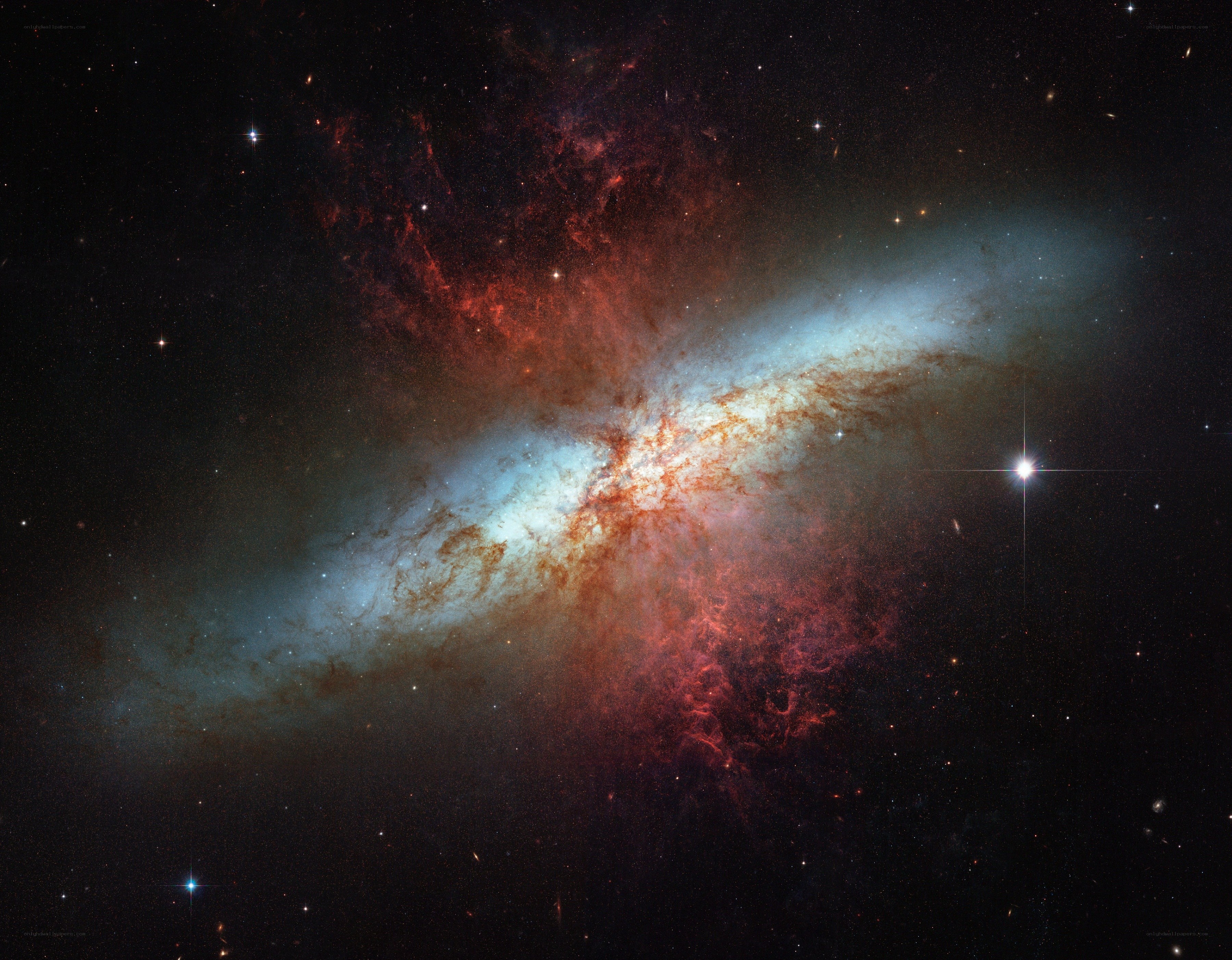 Galaxy with colorful nebula