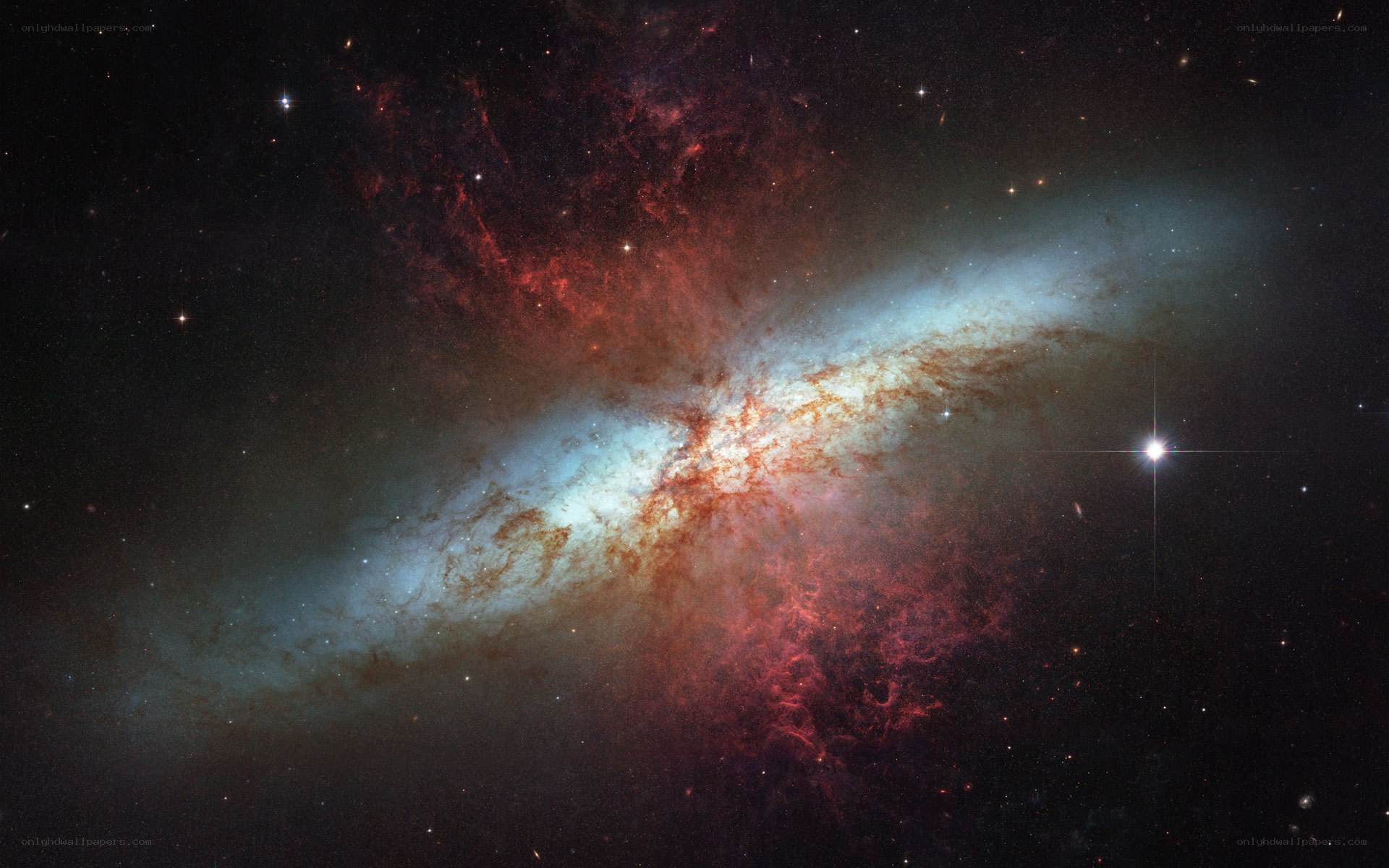 Galaxy with colorful nebula