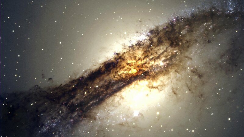 Galaxy with dark dust lanes