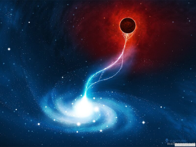 Galaxy with Glowing Stream