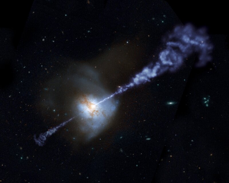 Galaxy with jet emission
