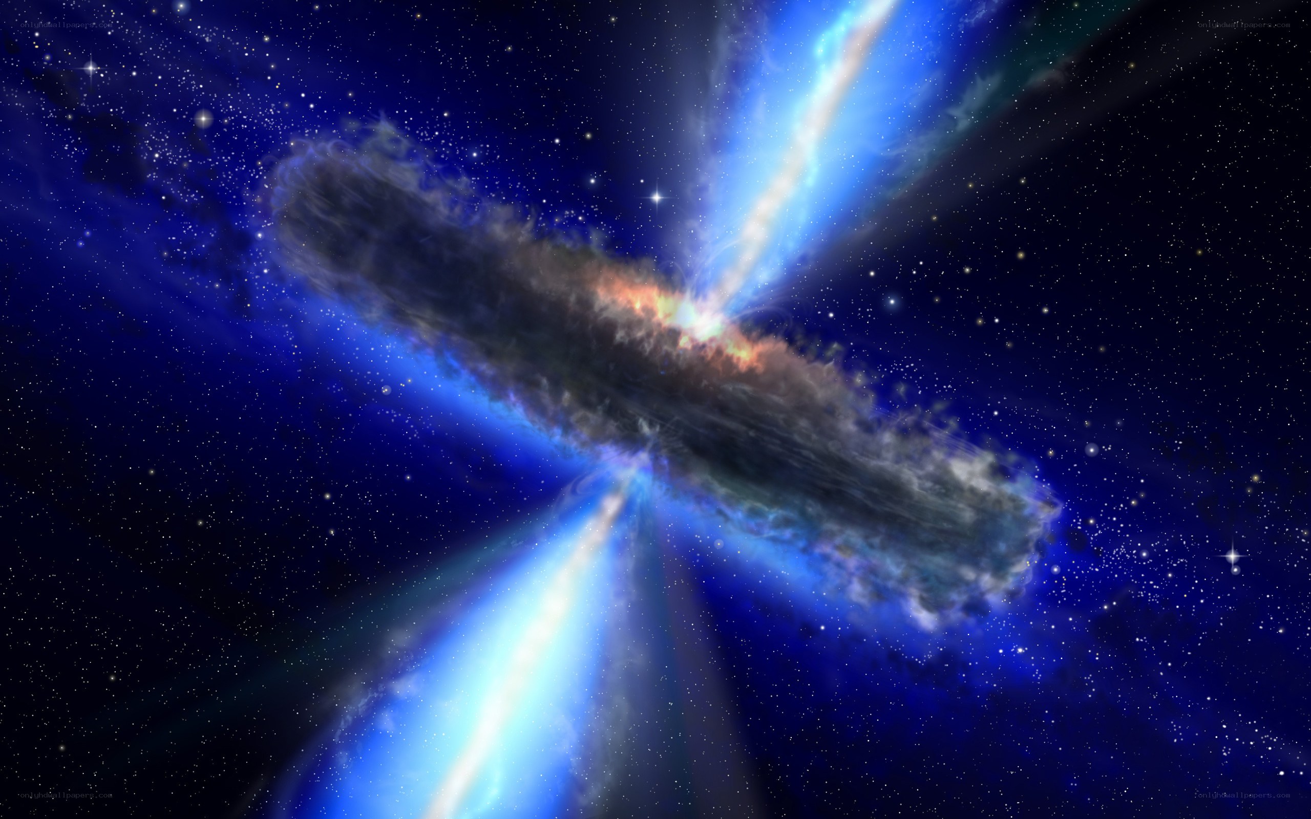 galaxy with jets in space