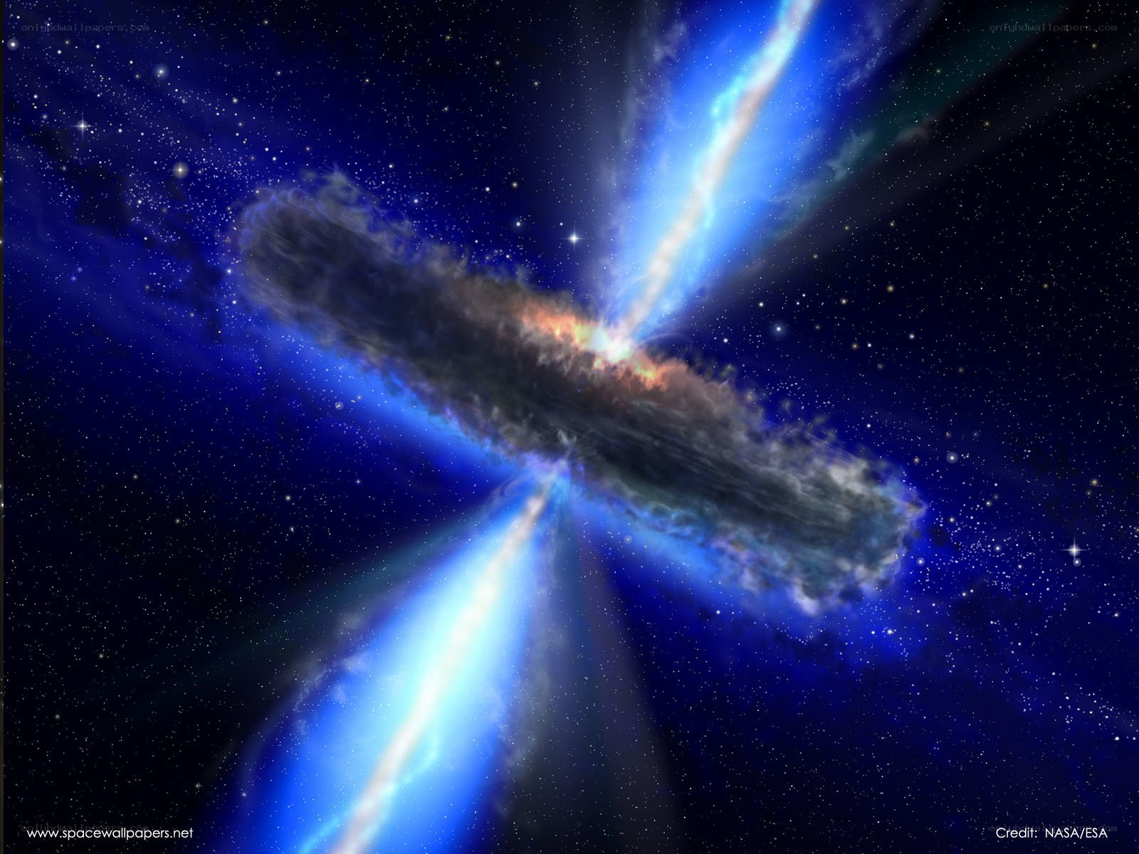 galaxy with jets in space