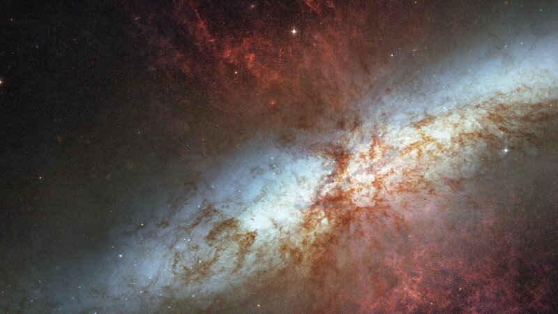 Galaxy with Nebula — Blue, Cosmic, Photograph, Stars