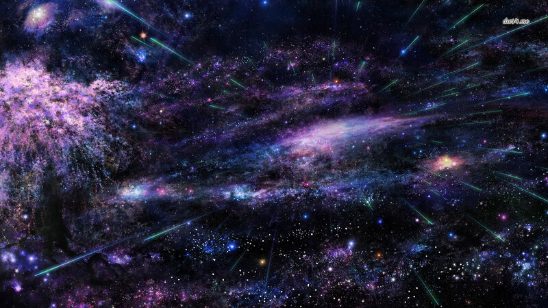 Galaxy with Nebula — Purple, Cosmic