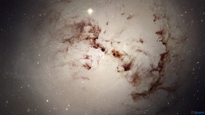 Galaxy with Nebula — White