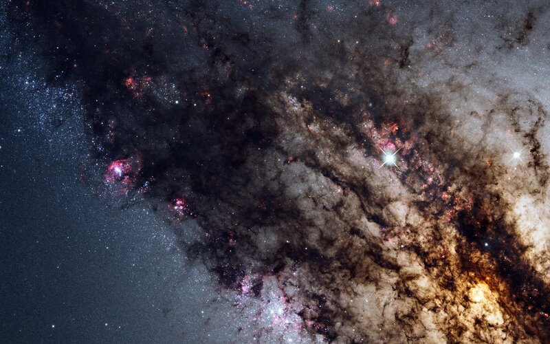 Galaxy with Nebulae — Black, Cosmic, Night