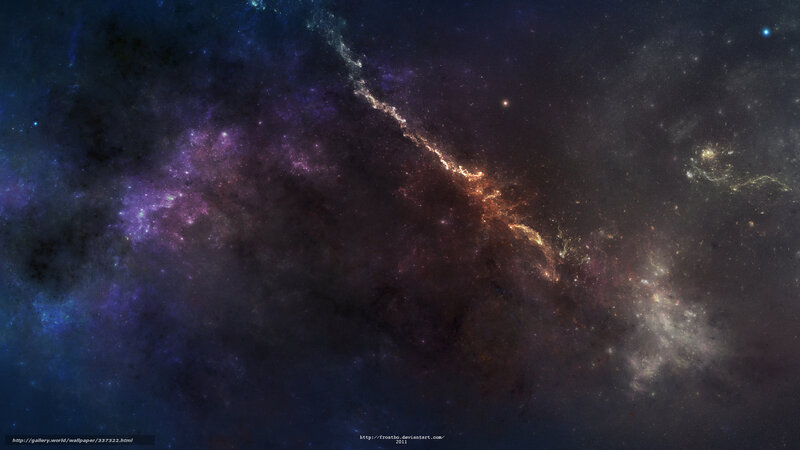Galaxy with Nebulae — Purple, Dramatic