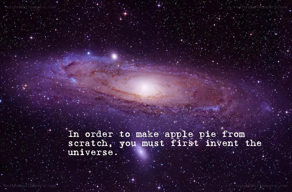 Galaxy with quote