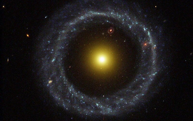 Galaxy with Ring Structure — Yellow