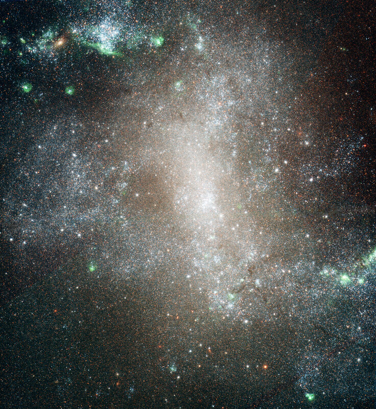 Galaxy with star clusters