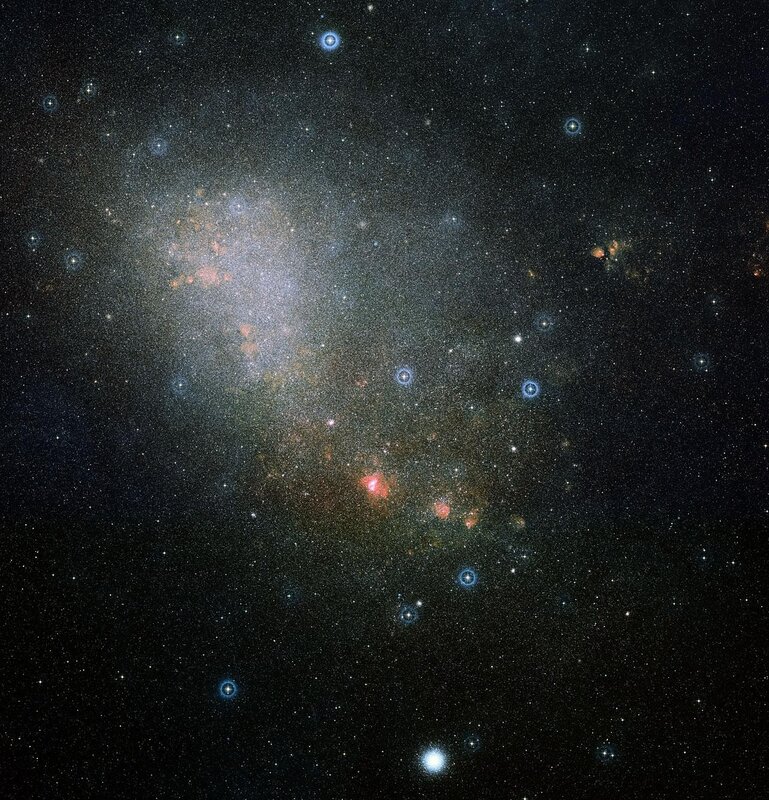 Galaxy with Star Clusters — Black, Cosmic