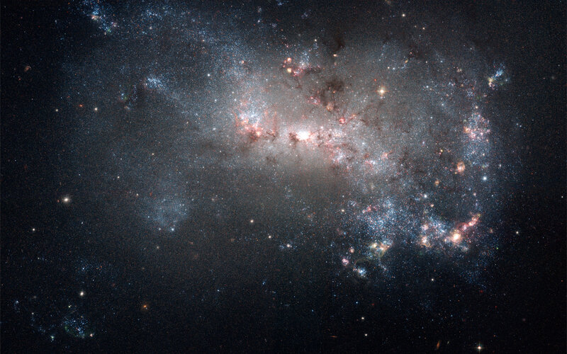Galaxy with Star Clusters — Black