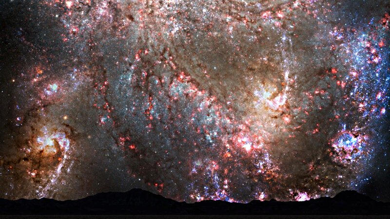 Galaxy with Star Clusters — Blue