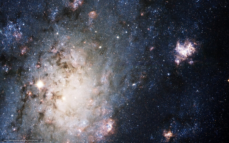Galaxy with star clusters