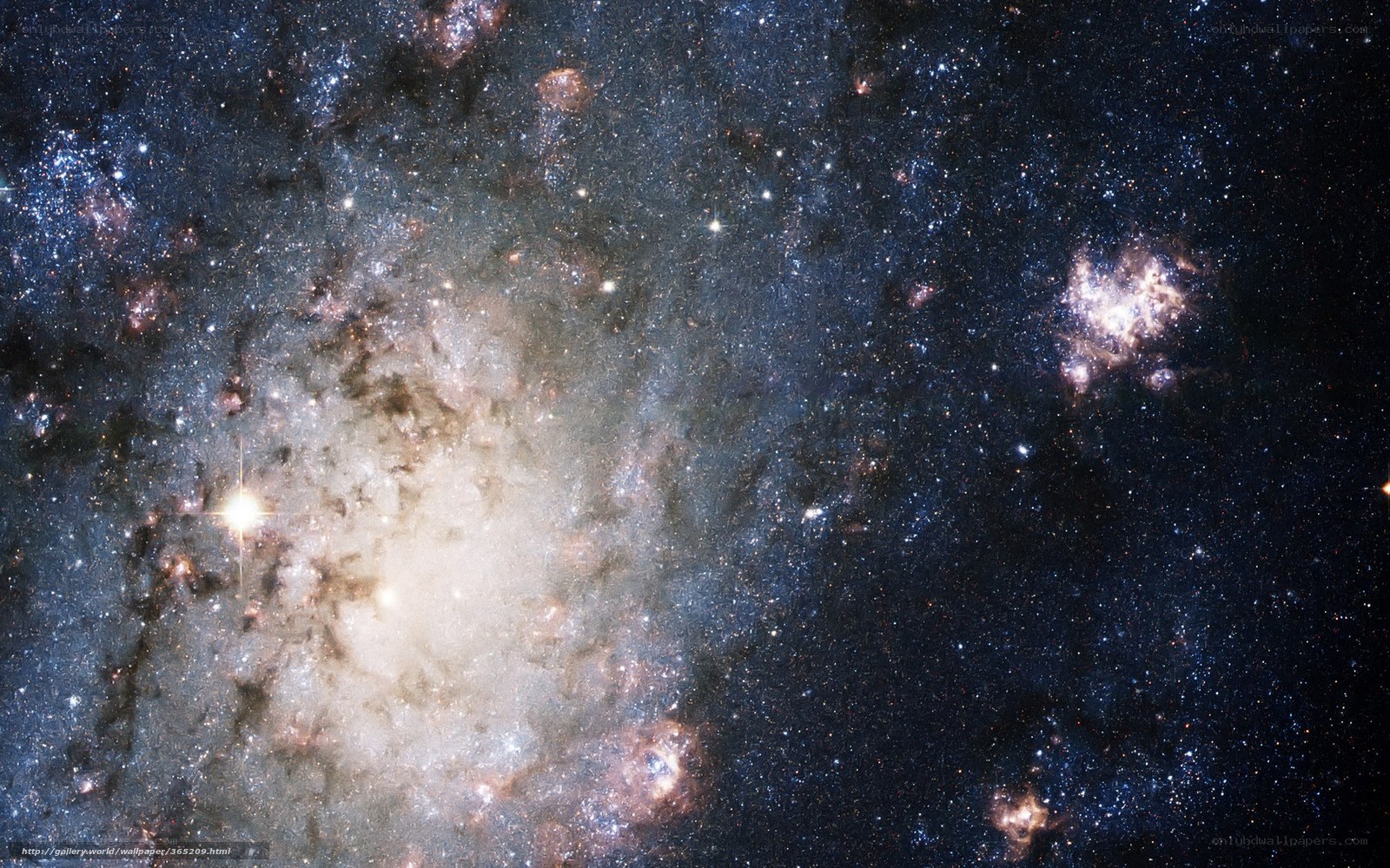 Galaxy with star clusters