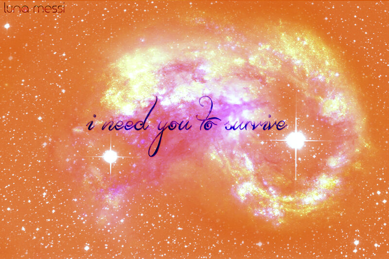Galaxy with Stars — Orange