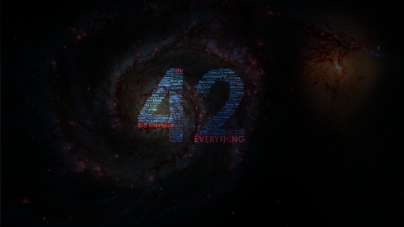 Galaxy with Text Art