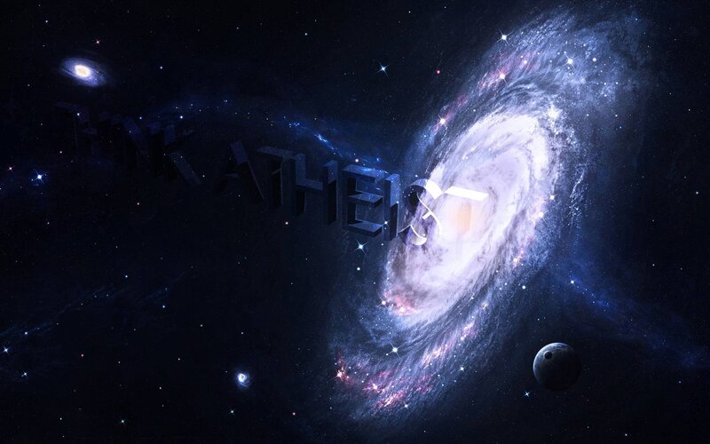 Galaxy with Text Overlay