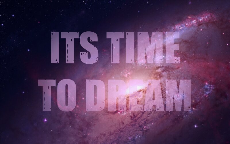 Galaxy with Text